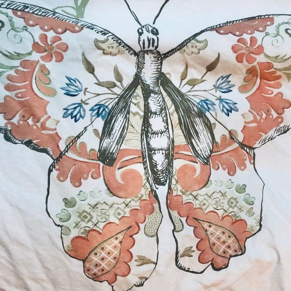 Pottery Barn Other - Pottery Barn Butterflies King Duvet Cover